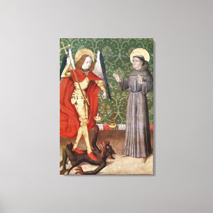 St Michael und St Francis von Assisi, c.1480 Leinwanddruck