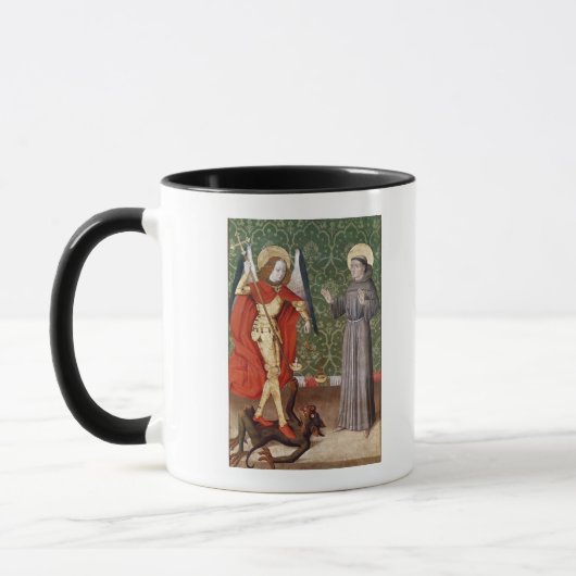 St Michael und St Francis von Assisi, c.1480 Tasse (Links)