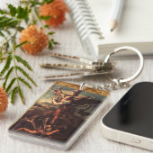 ST. MICHAEL VANGUISHING SATAN Gebet-Pergament Schlüsselanhänger (Vorderseite rechts)