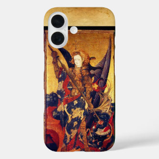 St. Michael Vanquishing Devil as Mittelalterlicher iPhone 16 Hülle