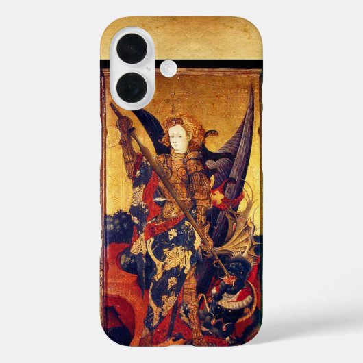 St. Michael Vanquishing Devil as Mittelalterlicher Case-Mate iPhone Hülle (Rückseite)
