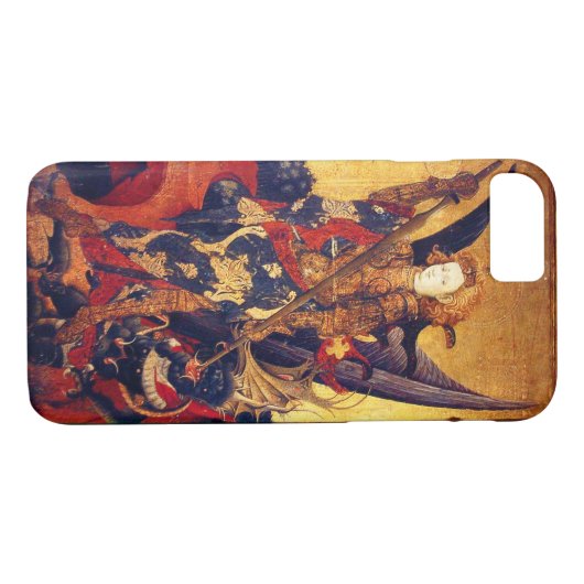 St. Michael Vanquishing Devil as Mittelalterlicher Case-Mate iPhone Hülle (Rückseite (Horizontal))