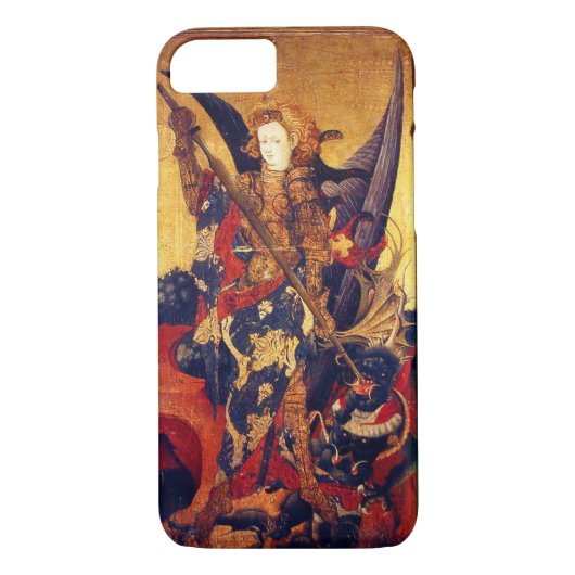 St. Michael Vanquishing Devil as Mittelalterlicher Case-Mate iPhone Hülle (Rückseite)