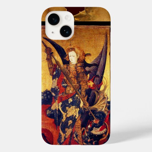 St. Michael Vanquishing Devil as Mittelalterlicher Case-Mate iPhone Hülle (Rückseite)