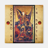 St. Michael Vanquishing Devil as Mittelalterlicher Magnet (Vorne)
