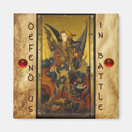 St. Michael Vanquishing Devil as Mittelalterlicher Magnet (Vorne)