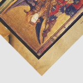 St. Michael Vanquishing Devil as Mittelalterlicher Seidenpapier (Ausschnitt)