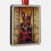 St. Michael Vanquishing Devil as Mittelalterlicher Silbernes Ornament (Rechts)