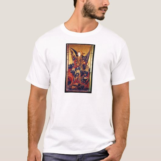 St. Michael Vanquishing Devil as Mittelalterlicher T-Shirt (Vorderseite)