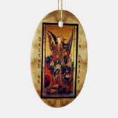 St. Michael Vanquishing Devil Gebet Keramik Ornament (Rechts)