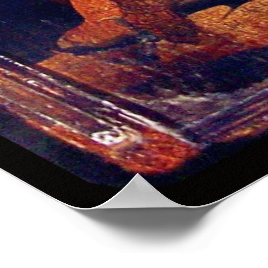 St. Michael Vanquising Devil as Mittelalterlicher Poster (Ecke)