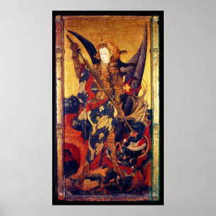 St. Michael Vanquising Devil as Mittelalterlicher  Poster