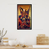 St. Michael Vanquising Devil as Mittelalterlicher  Poster (Küche)