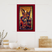 St. Michael Vanquising Devil as Mittelalterlicher Poster (Küche)