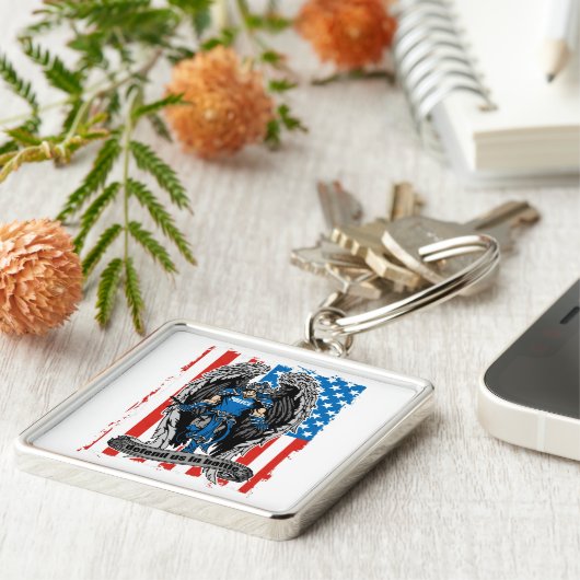 St Michael verteidigen uns in der Kampf-Polizei Schlüsselanhänger (Seite)