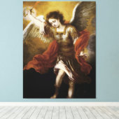 St Michael von Murillo Leinwanddruck (Insitu (Holzboden))