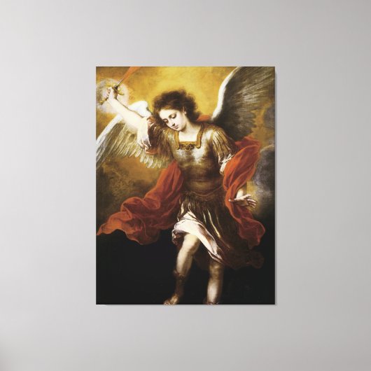 St Michael von Murillo Leinwanddruck (Vorderseite)