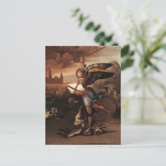 St. Michael von Raphael Postcard Postkarte (Stehend Vorderseite)