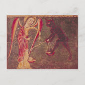 St. Michael Weighing Soule, aus einem Altarbild Postkarte (Vorderseite)