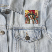 St Michael, welches die Soule wiegt Button (Beispiel)