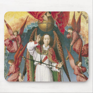 St Michael, welches die Soule wiegt Mousepad