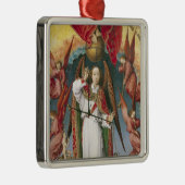 St Michael, welches die Soule wiegt Silbernes Ornament (Rechts)