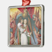 St Michael, welches die Soule wiegt Silbernes Ornament (Links)