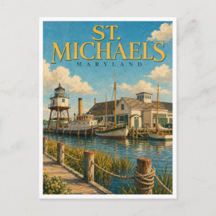 St. Michaels Maryland Maritime Museum GeoSaga Postkarte