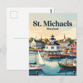 St. Michaels Maryland Postkarte (Vorne/Hinten)