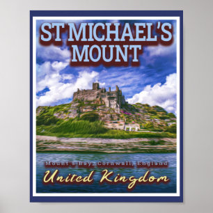ST MICHAELS MOUNT - BERGE BAY CORNWALL ENGLAND POSTER