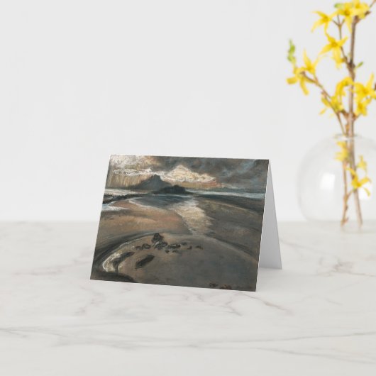 St. Michael's Mount, Cornwall, notecard Karte (Gelbe Blume)