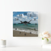 St. Michael's Mount Marazion Cornwall England Quadratische Wanduhr (Zuhause)