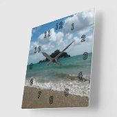 St. Michael's Mount Marazion Cornwall England Quadratische Wanduhr (Winkel)