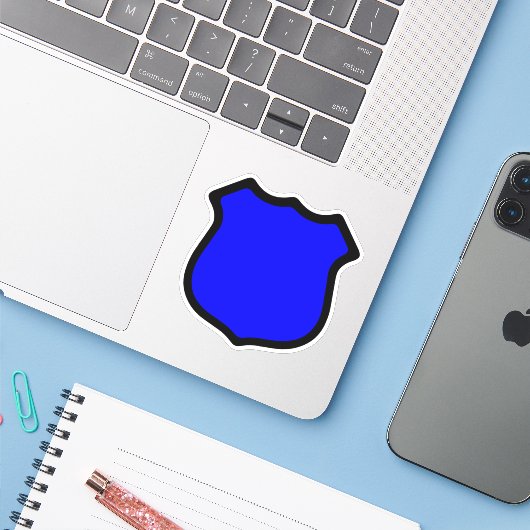 St. Michael's Shield 1-UP Aufkleber (Laptop mit iPhone)