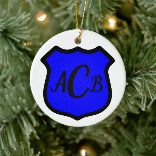 St. Michael's Shield (Art. 1) Circular Keramik Ornament (Baum)