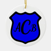St. Michael's Shield (Art. 1) Circular Keramik Ornament (Vorne)
