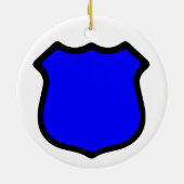 St. Michael's Shield (Art. 1) Circular Keramik Ornament (Hinten)
