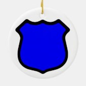 St. Michael's Shield (Art. 2) Circular Keramik Ornament (Hinten)