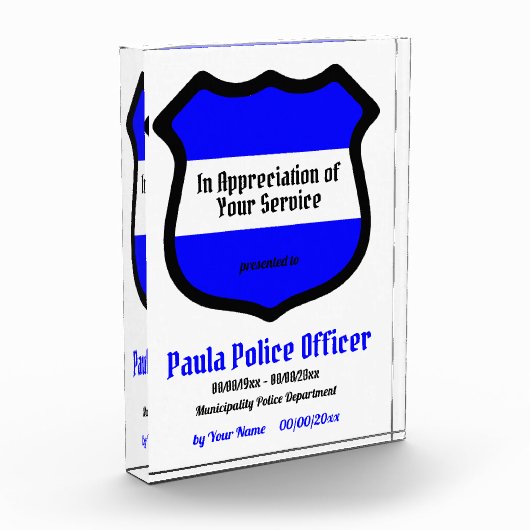 St. Michael's Shield Service Recognition Fotoblock (Links)