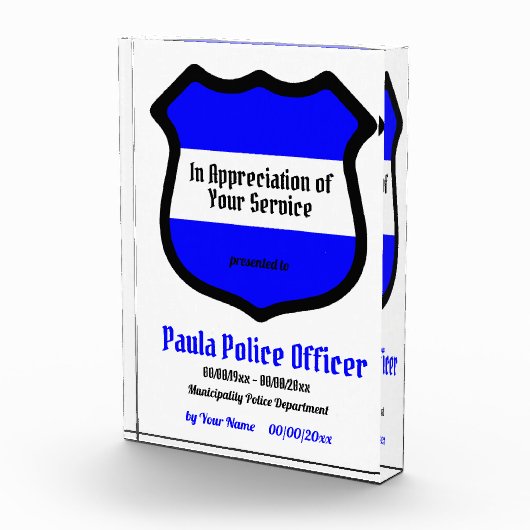 St. Michael's Shield Service Recognition Fotoblock (Rechts)