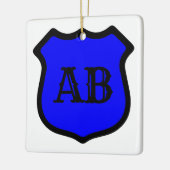 St. Michael's Shield (Stil 1) Square Keramikornament (Links)