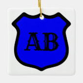 St. Michael's Shield (Stil 1) Square Keramikornament (Vorderseite)