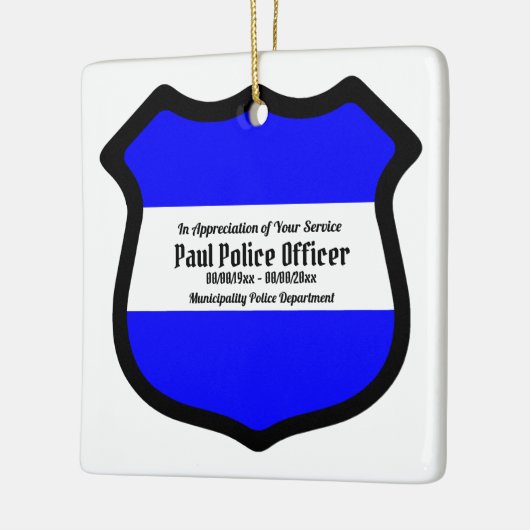 St. Michael's Shield (Stil 2) Square Keramikornament (Links)