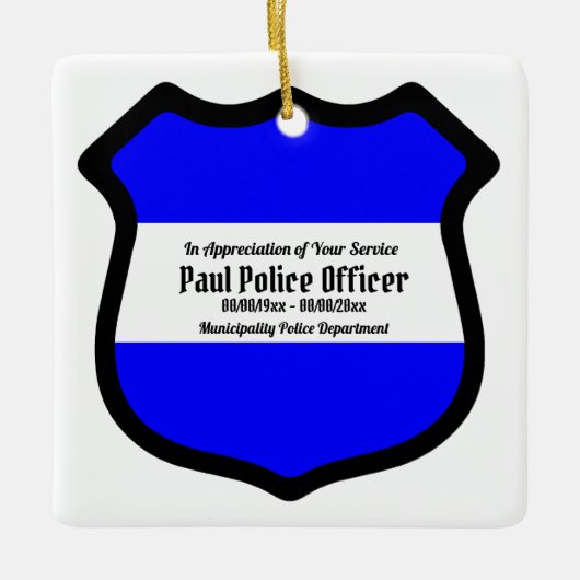 St. Michael's Shield (Stil 2) Square Keramikornament (Vorderseite)