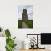 St. Michael's Tower on Glastonbury Tor Poster (Heimbüro)