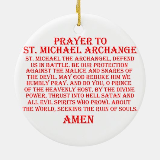 St- Michaelverzierung Keramik Ornament (Hinten)