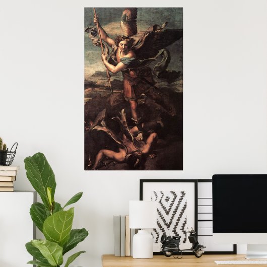 St. Micheal und das Teufelspuler Poster (Heimbüro)