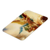 "St Micheal Vanquishing Satan" von Gustave Moreau Magnet (Linke Seite)
