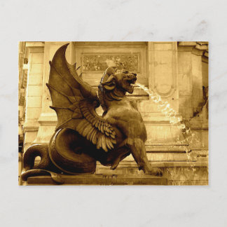 St. Michel Fountain - Paris, Frankreich Postcard Postkarte