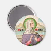 St. Monica von Tagaste (SAU 047; Einzelheiten) Magnet (Vorderseite/Rückseite)